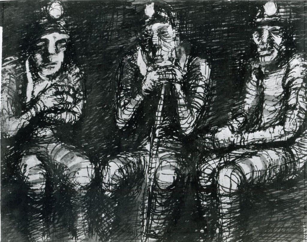Three Sitting Miners | 座る3人の鉱夫 (1955)